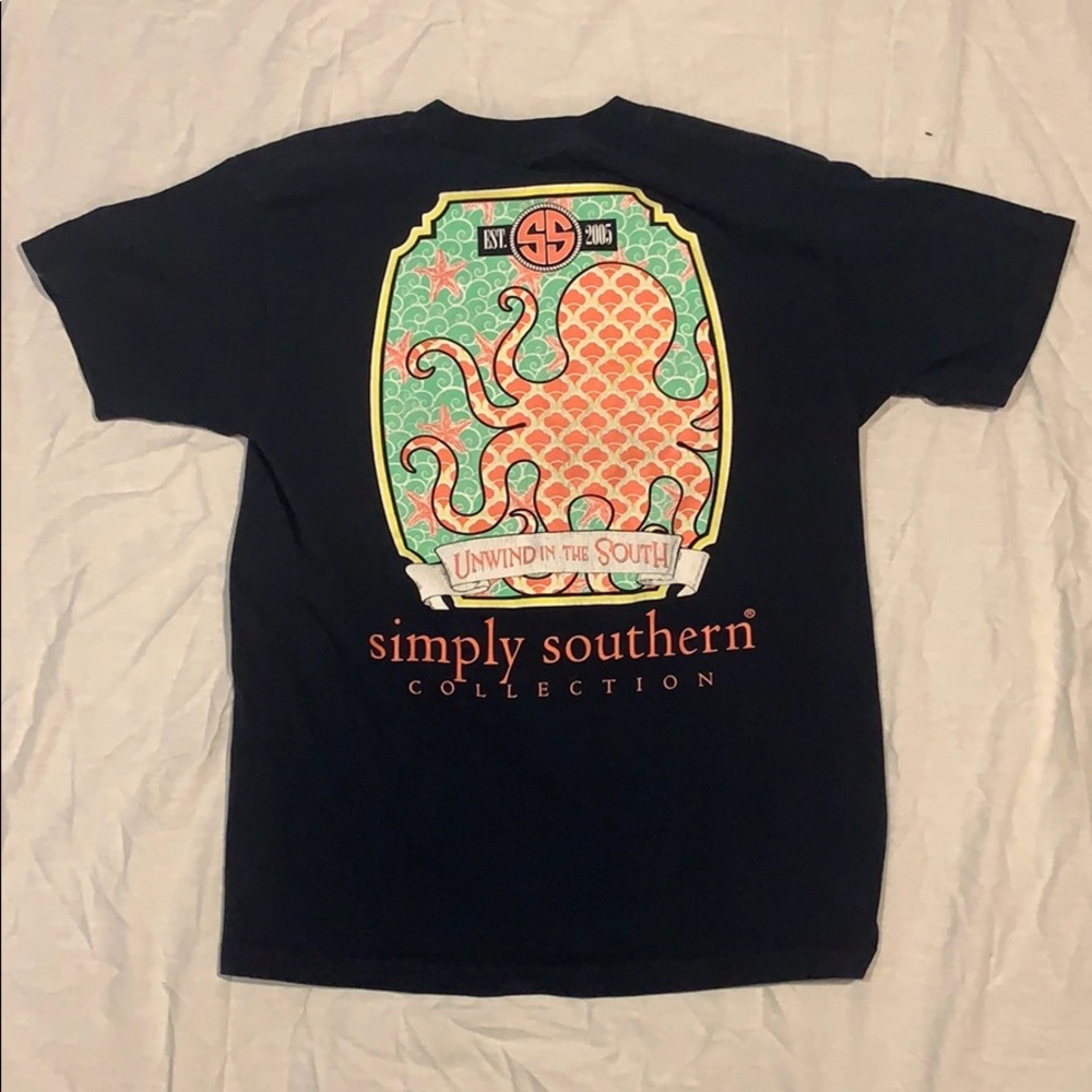 Simply Southern tee shirt navy blue